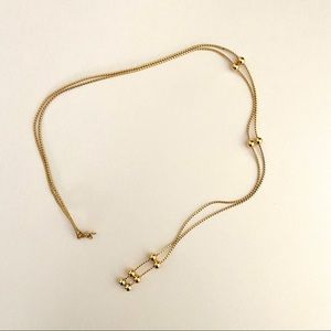 VINTAGE Monet Gold Bolero Double Ball Long Necklace